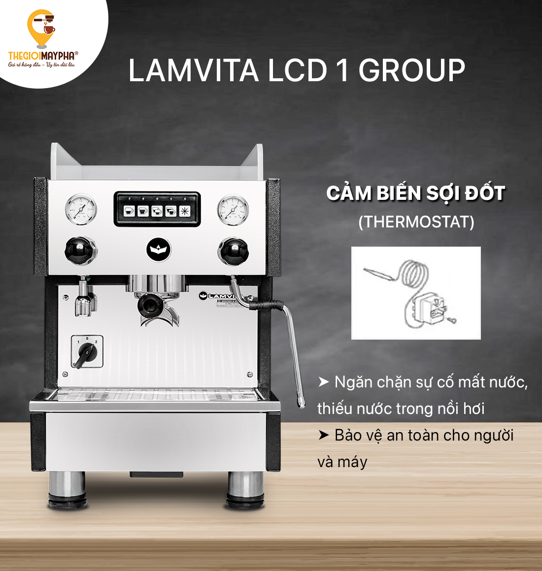 Máy pha cà phê LAMVITA LCD 1 GR