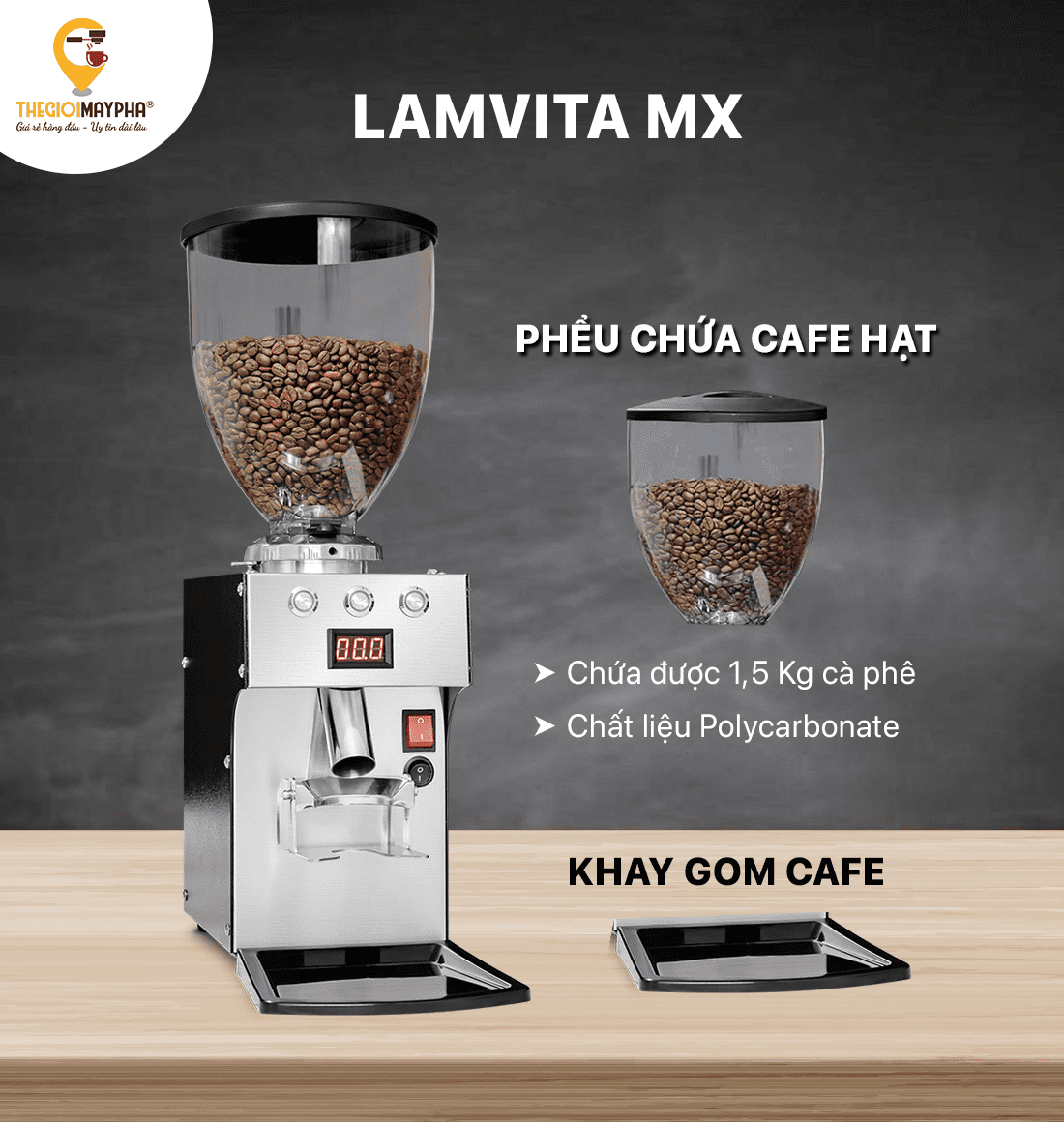 Máy xay cà phê Lamvita MX