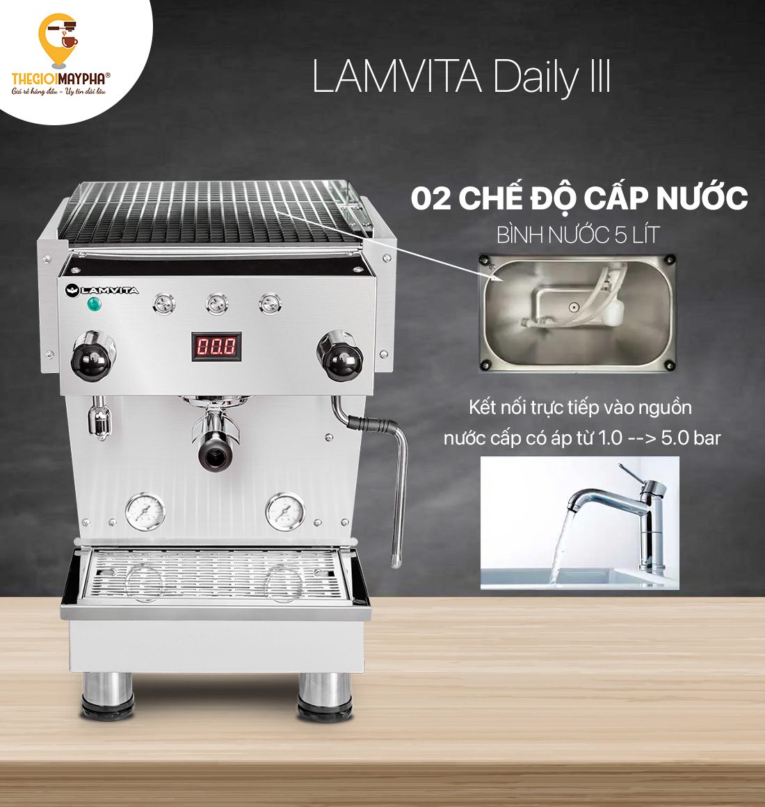 Máy pha cà phê LAMVITA Daily 3
