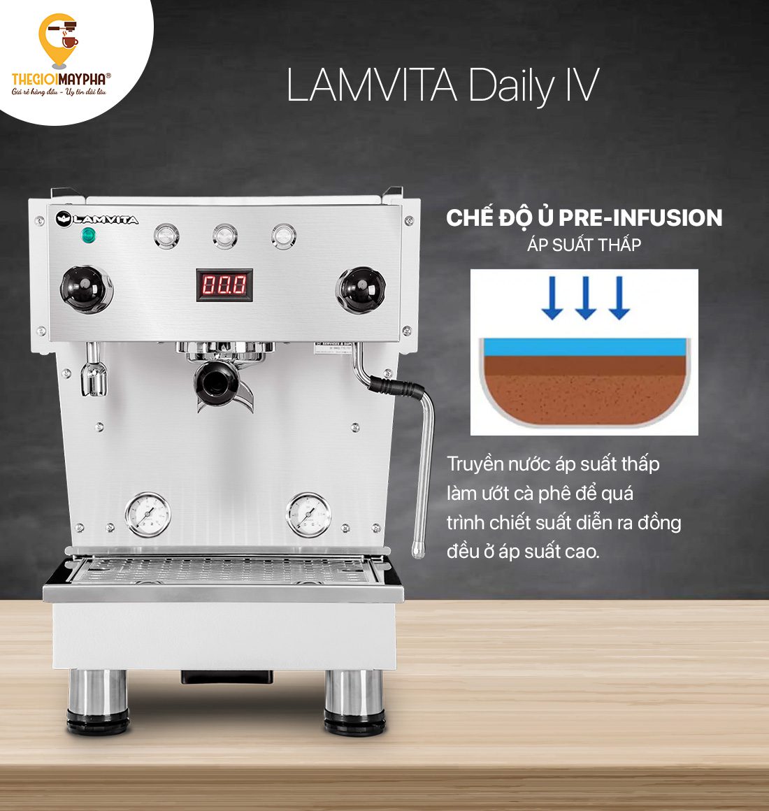 Máy pha cà phê LAMVITA Daily 4