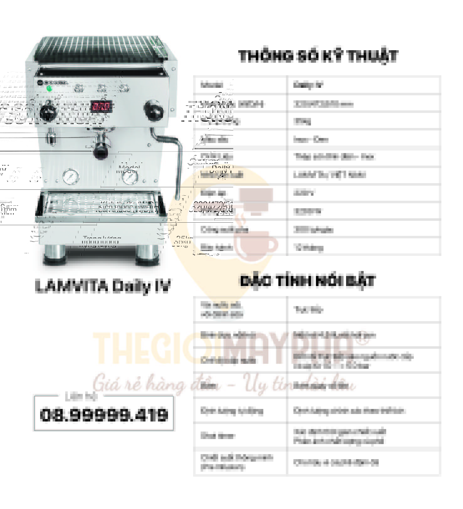 Máy pha cà phê LAMVITA Daily 4