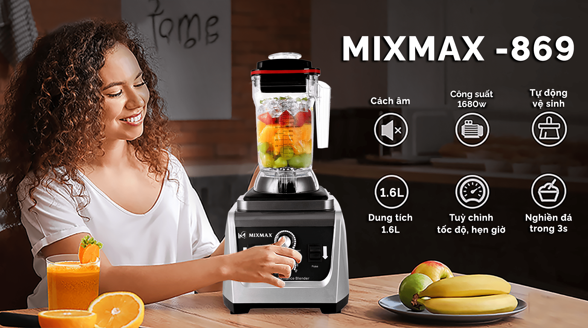 Máy xay sinh tố công nghiệp Mixmax 869