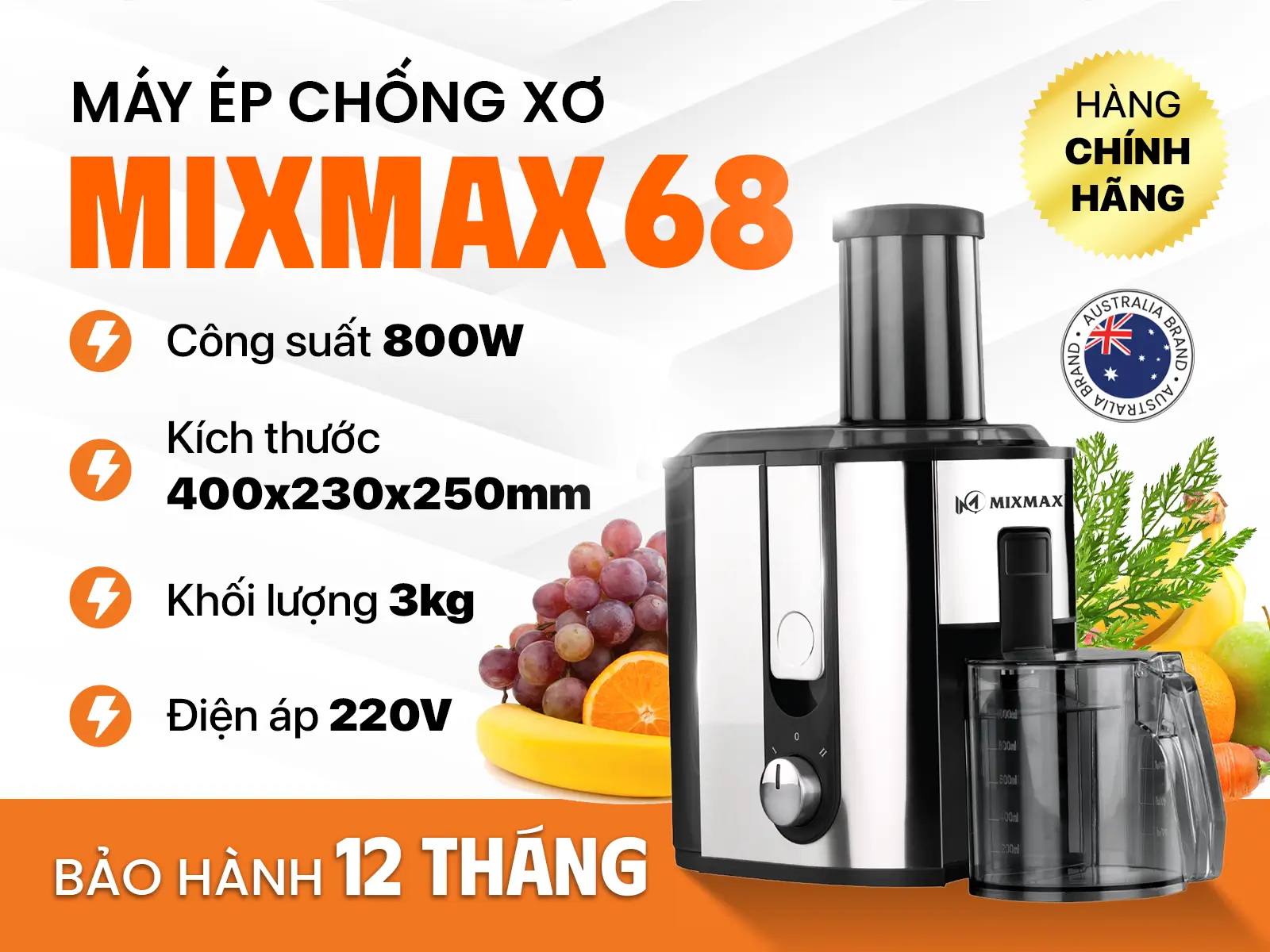 Máy Ép Chống Sơ Mixmax 68