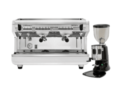 Combo Máy Pha Cà Phê Nuova Simonelli Appia II 2 Group Và Máy Xay Cà Phê Gemilai HC 600