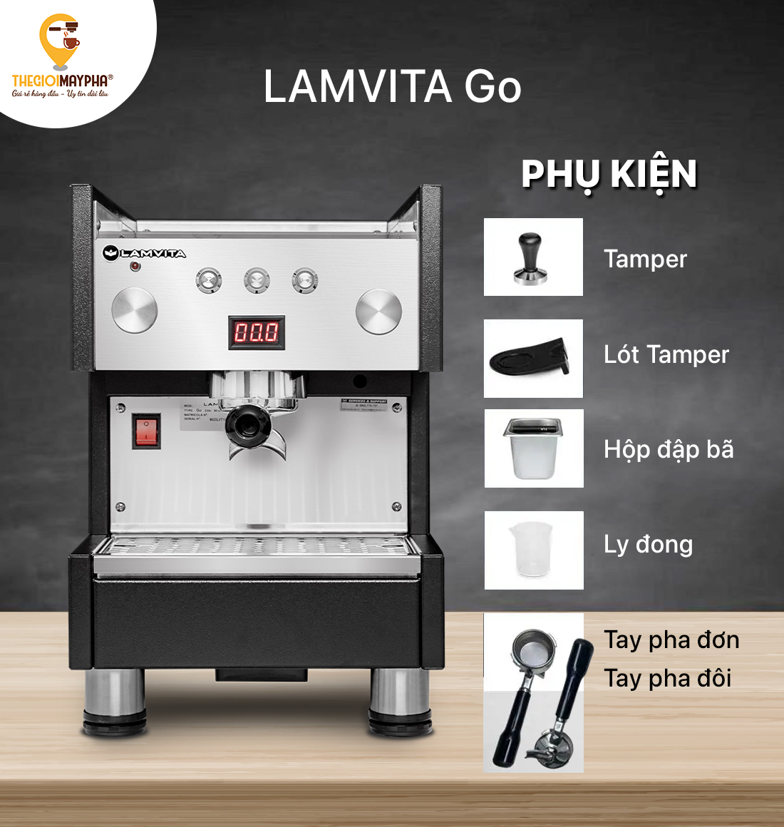 Phụ kiện kèm theo của Máy pha cafe khi mua tại Thế Giới Máy Pha