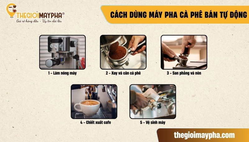 Hướng dẫn cách sử dụng cà phê máy bán tự động