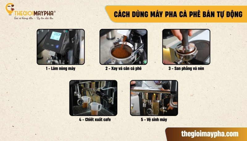 Hướng dẫn cách sử dụng cà phê máy bán tự động