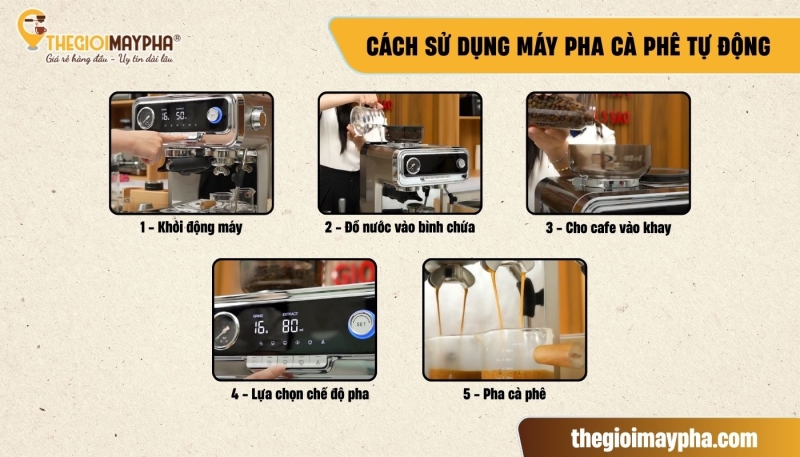 Hướng dẫn cách dùng máy pha cà phê tự động