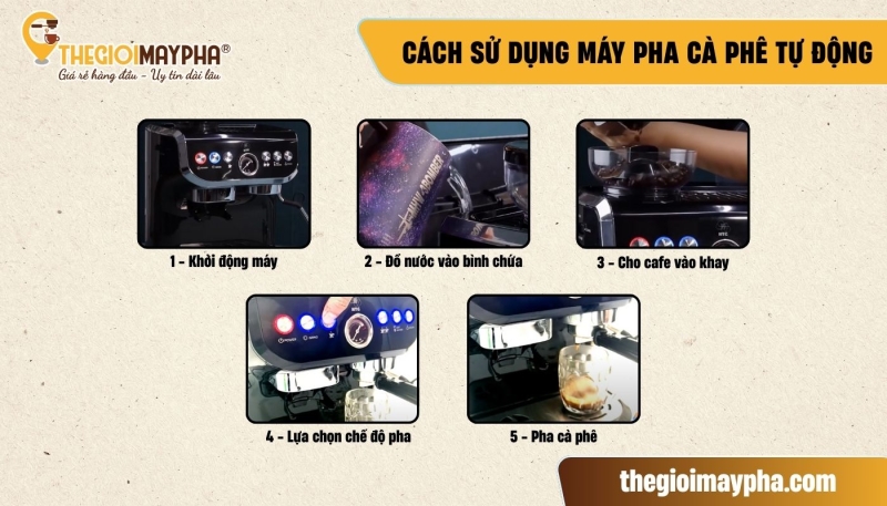 Hướng dẫn cách dùng máy pha cà phê tự động