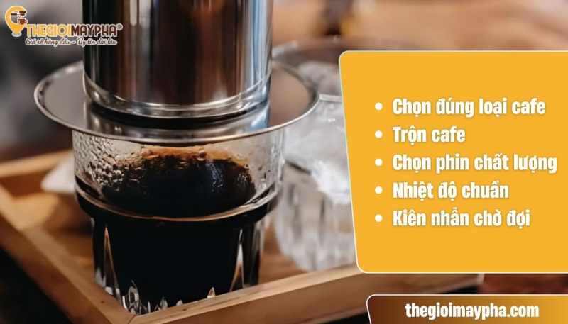 Cách pha cafe ngon bằng phin