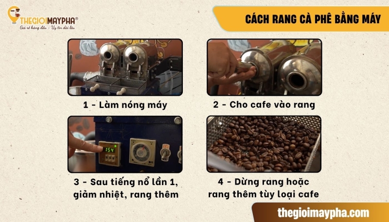Cách rang cà phê bằng máy tại nhà