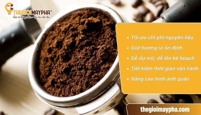 Ưu điểm khi định lượng cafe pha máy đúng