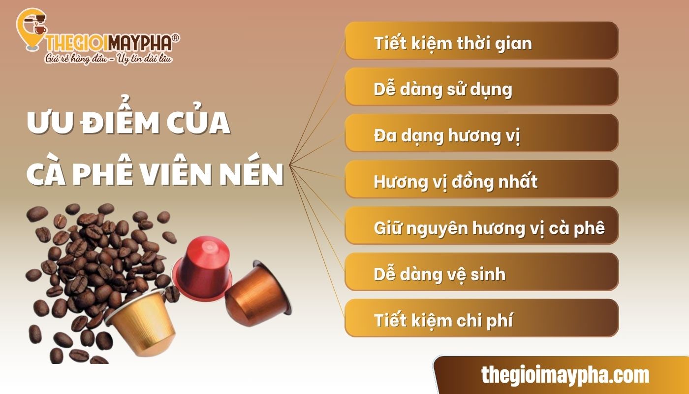 Ưu điểm của cafe viên nén