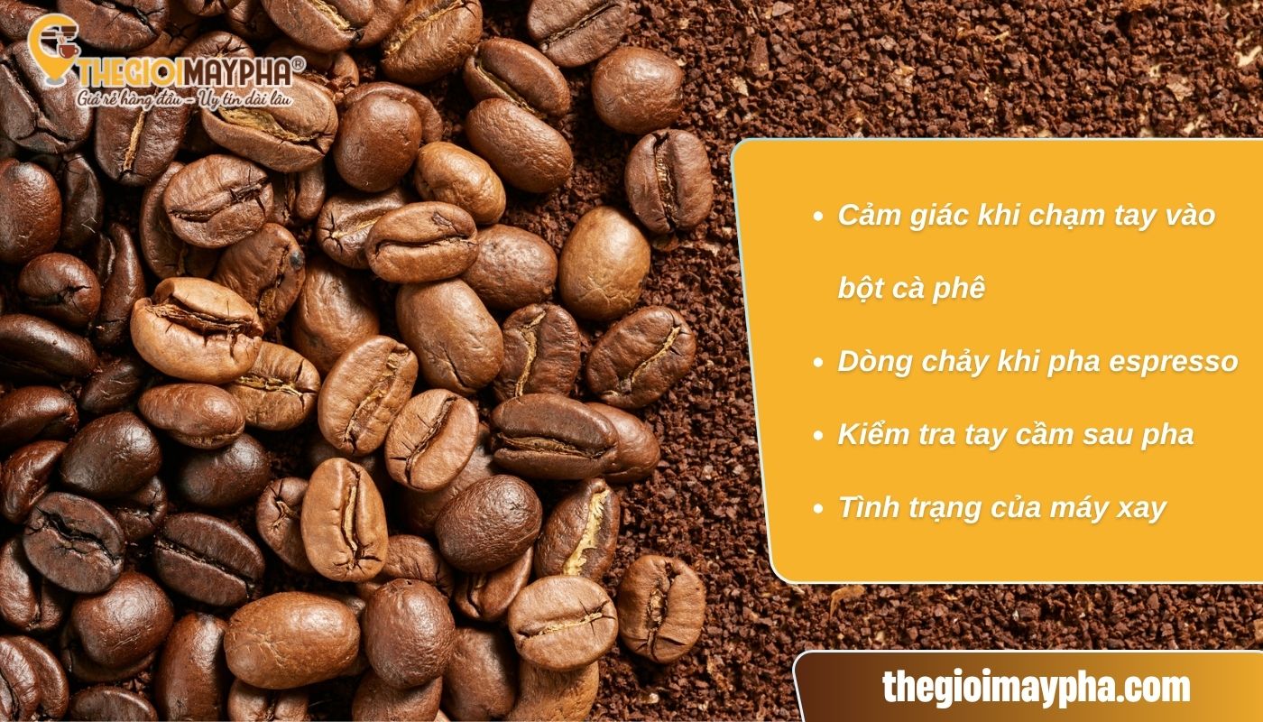Dấu hiệu nhận biết bột cafe đã đúng độ mịn