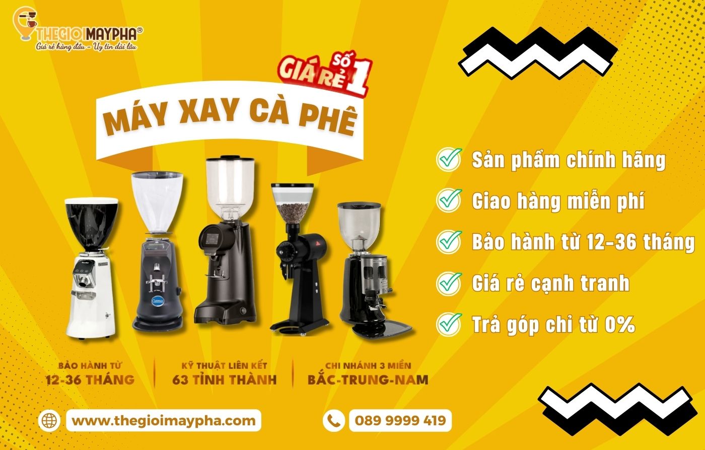 Thế Giới Máy Pha cung cấp máy xay cafe chính hãng