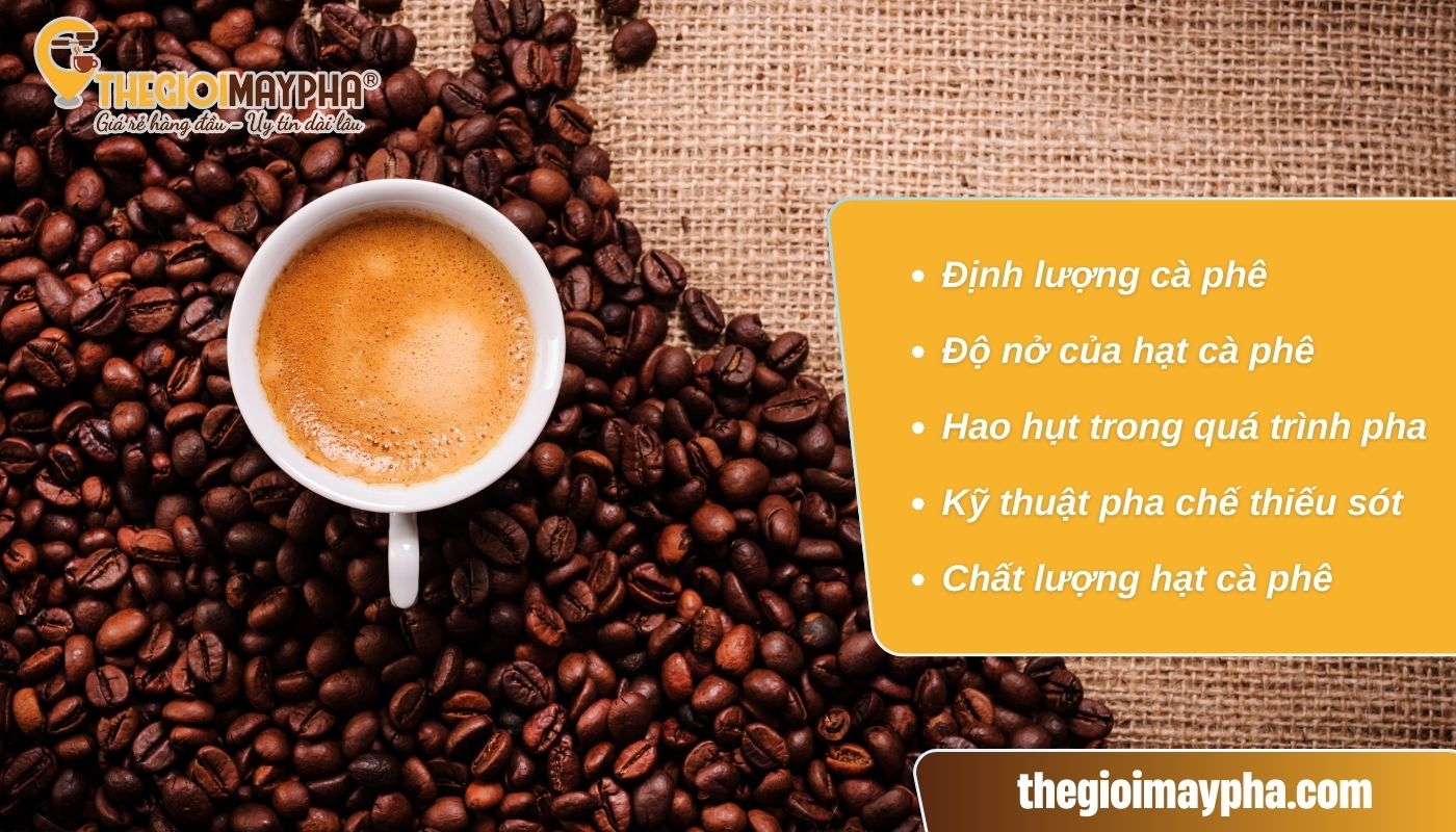 Nguyên nhân 1kg cà phê không pha đúng số lượng