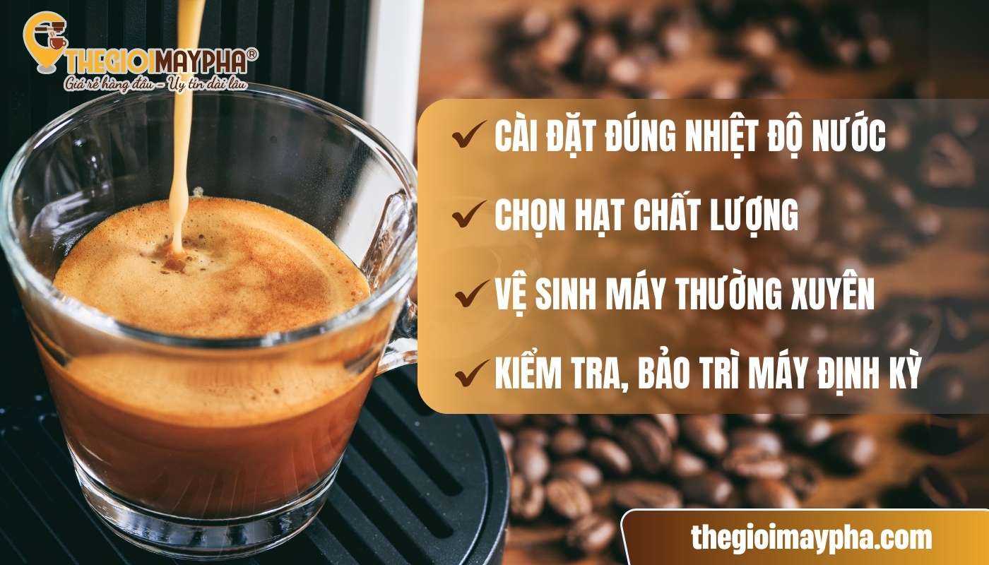 Cách pha cà phê máy không bị khét