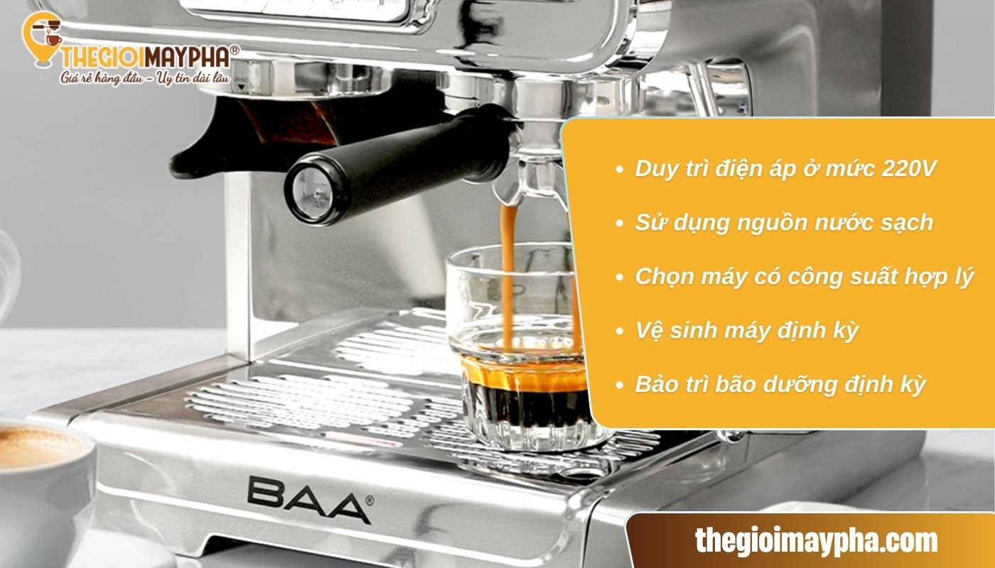 Bí quyết sử dụng máy pha cà phê bền