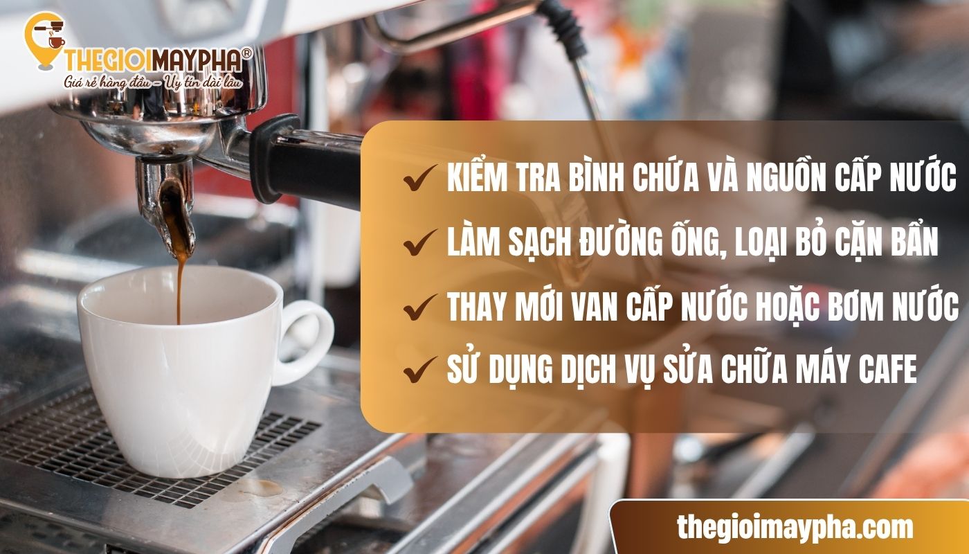 Các cách khắc phục hiệu quả khi máy pha cà phê không ra nước