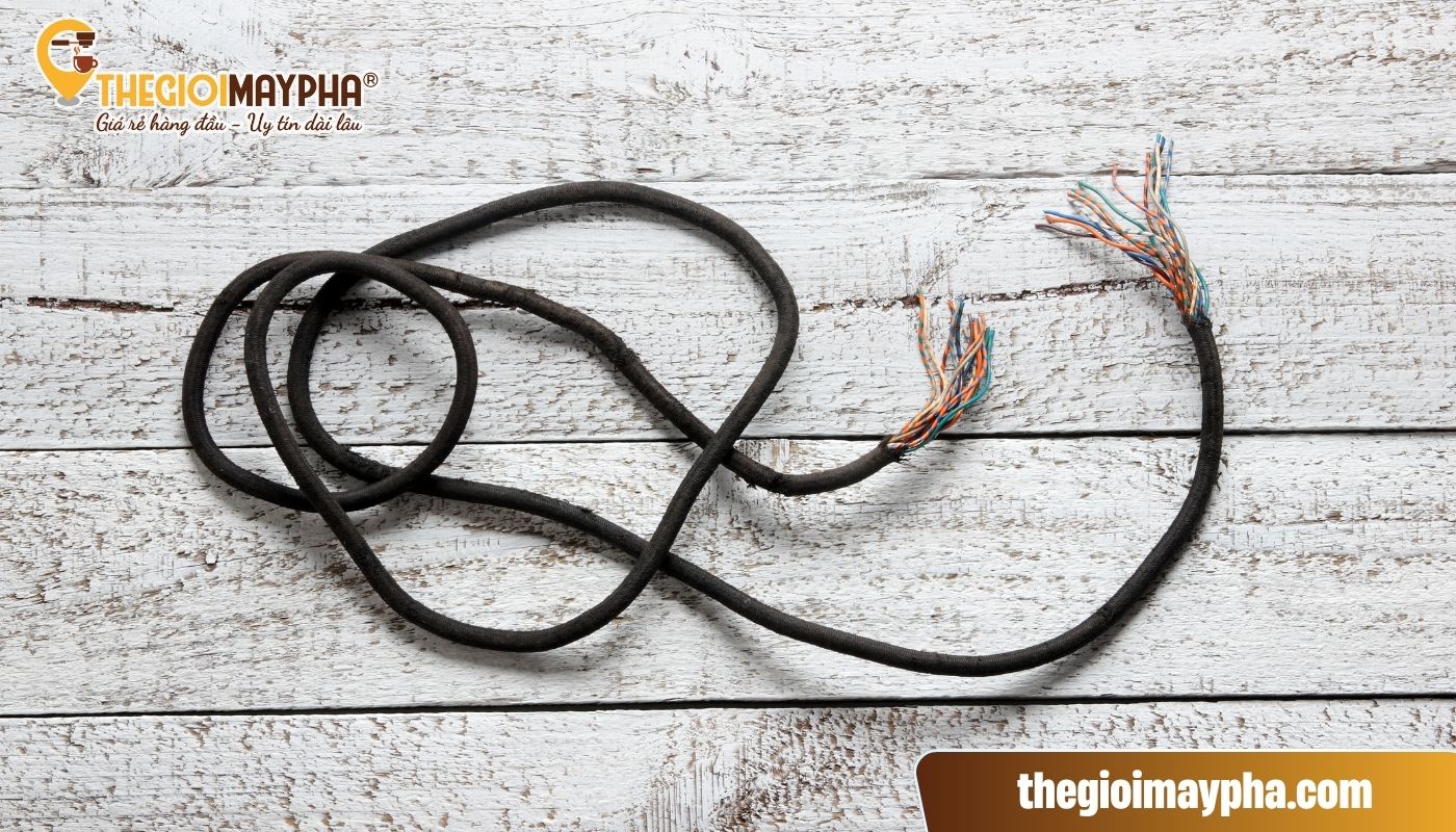 Dây điện nguồn bị mòn, nứt hoặc hở khiến máy pha bị rò điện