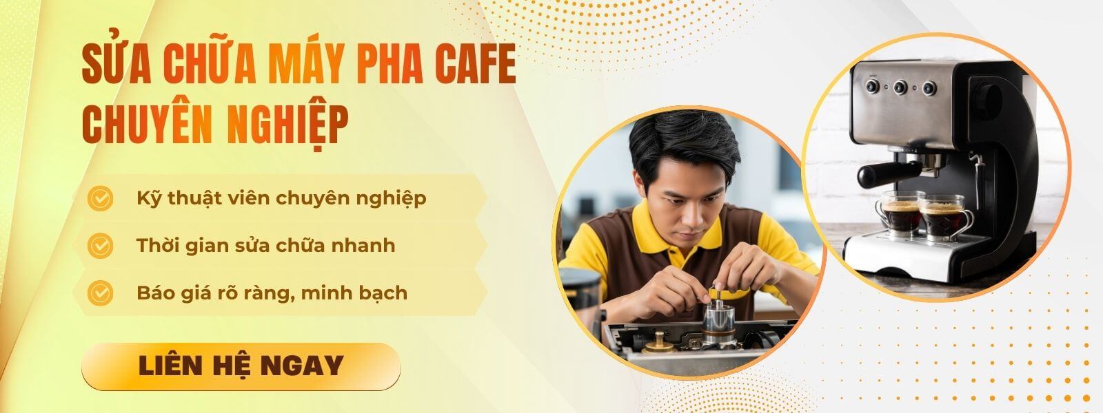 Liên hệ Thế Giới Máy Pha để được hỗ trợ sửa chữa máy pha cà phê