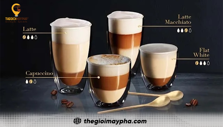 máy pha cà phê làm cà phê sữa