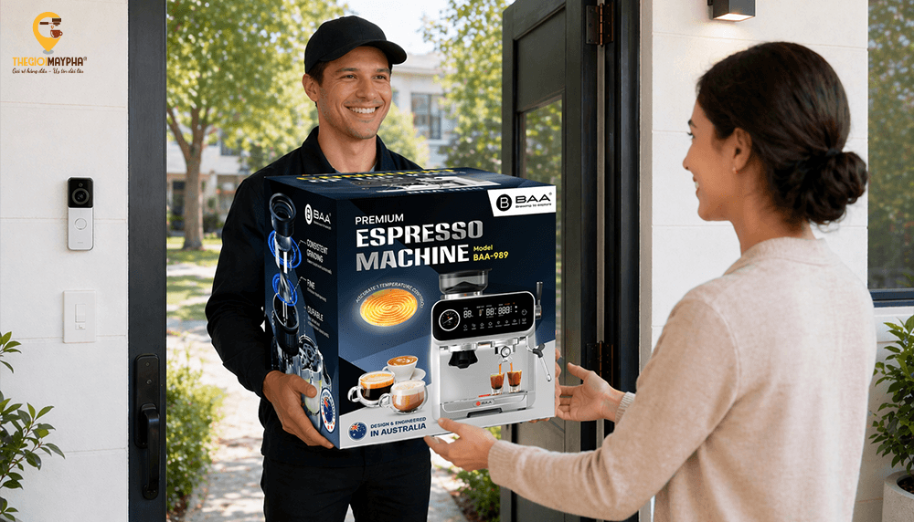 Máy pha cà phê Crem EX3 2 Group 4 Cụm tay pha E61 và hệ thống điều khiển PID thế hệ mới