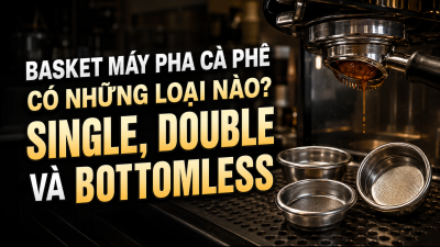 Basket máy pha cà phê có những loại nào? So sánh single, double và bottomless