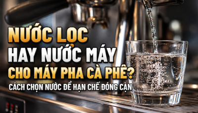 Nước lọc hay nước máy cho máy pha cà phê? Cách chọn nước để hạn chế đóng cặn