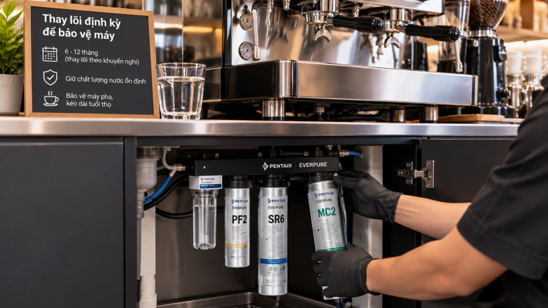 Everpure hay Paragon cho máy pha cà phê: Nguồn nước nào phù hợp? 8 Everpure Hay Paragon Cho Máy Pha Cà Phê? Chọn Theo Nguồn Nước