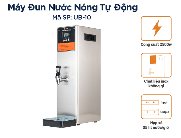 Máy đun nước nóng tự động bao nhiêu lít là đủ cho quán trà sữa, cà phê? 7 Máy Đun Nước Nóng Tự Động Bao Nhiêu Lít Là Đủ Cho Quán?