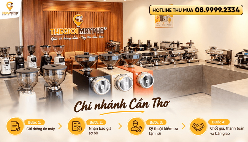 Thu mua máy pha cà phê cũ tại Cần Thơ: Từ máy lẻ đến trọn bộ thiết bị quán 3 Thu mua máy pha cà phê cũ tại Cần Thơ: Từ máy lẻ đến thiết bị quán