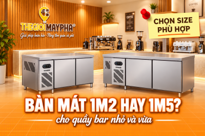 Bàn mát 1m2 hay 1m5? Cách chọn kích thước cho quầy bar nhỏ và vừa
