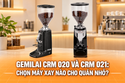 Gemilai CRM 020 và CRM 021: Chọn máy xay nào cho quán nhỏ?